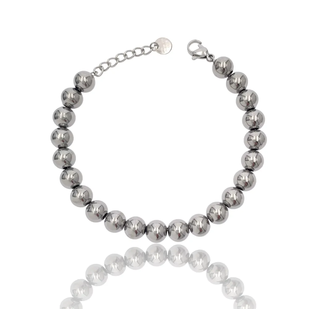 Ball Pallina Vuota-Bracciale in Acciaio - BAC-103-AA3992B 8mm