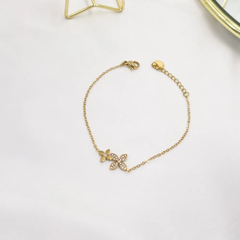 Fiore Quadrifoglio-Bracciale in Acciaio - BAC-103-AA4172B