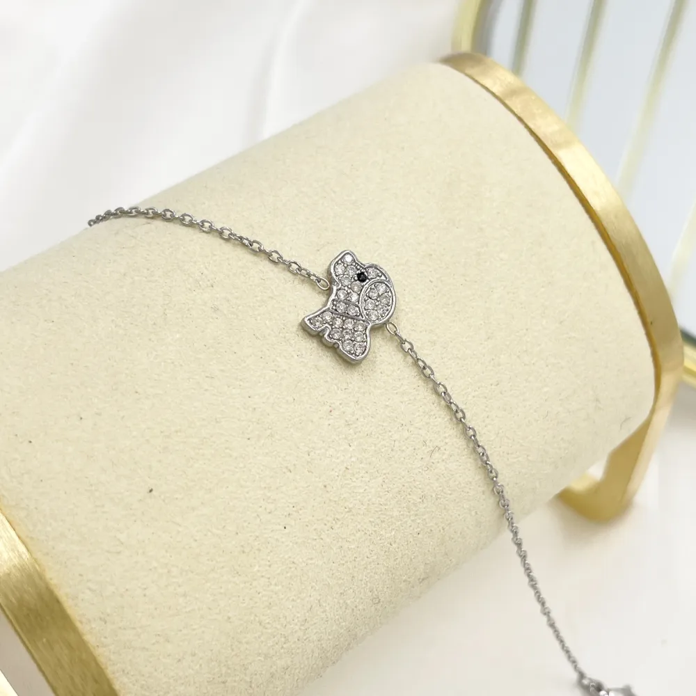 Cane Cagnolino-Bracciale in Acciaio - BAC-103-AA5263B