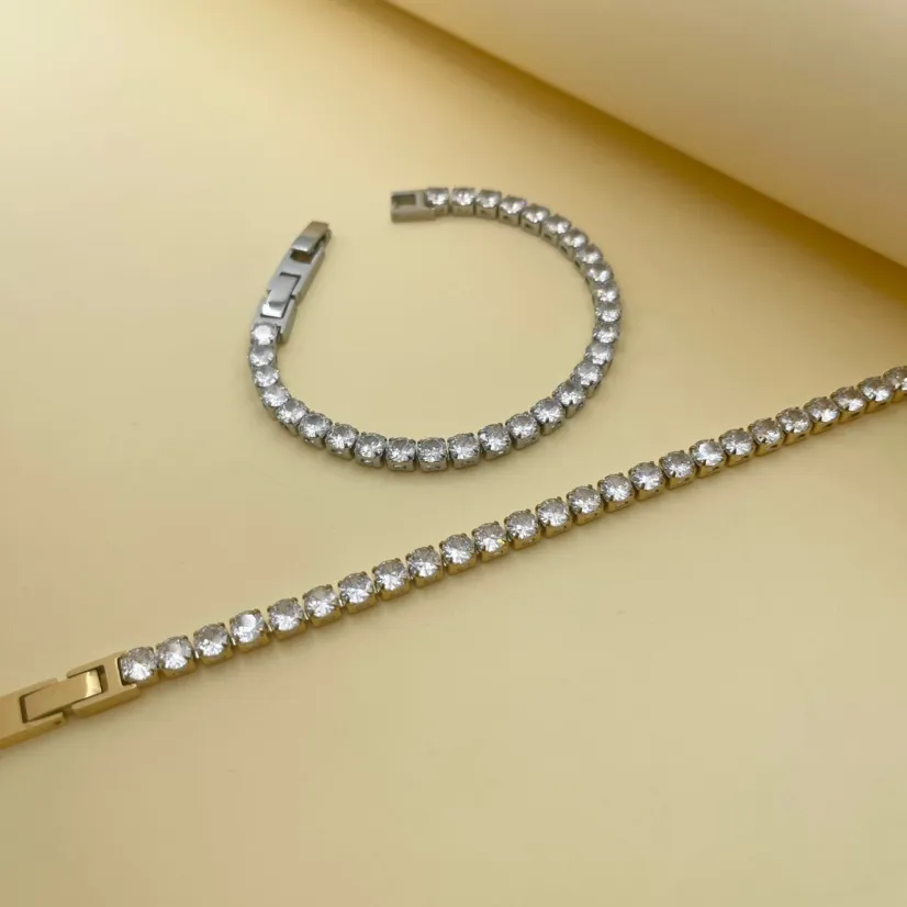 Tennis 5mm-Bracciale in Acciaio - BAC-413-040 5mm