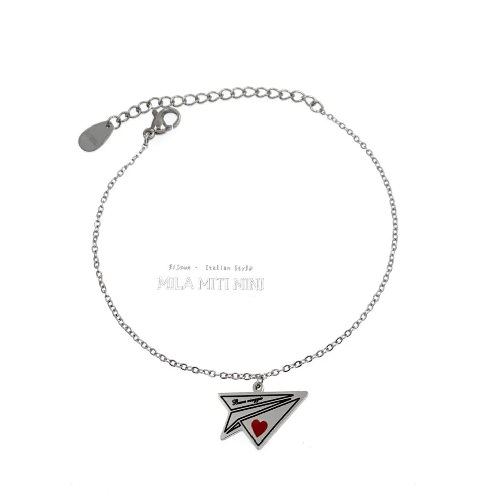 Aeroplano-Bracciale in Acciaio con Chiusura - BAC413-1324