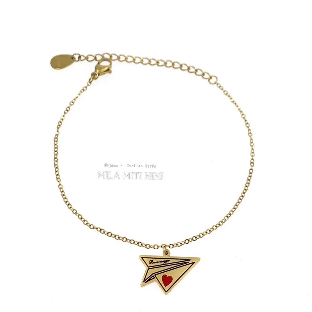 Aeroplano-Bracciale in Acciaio con Chiusura - BAC413-1324