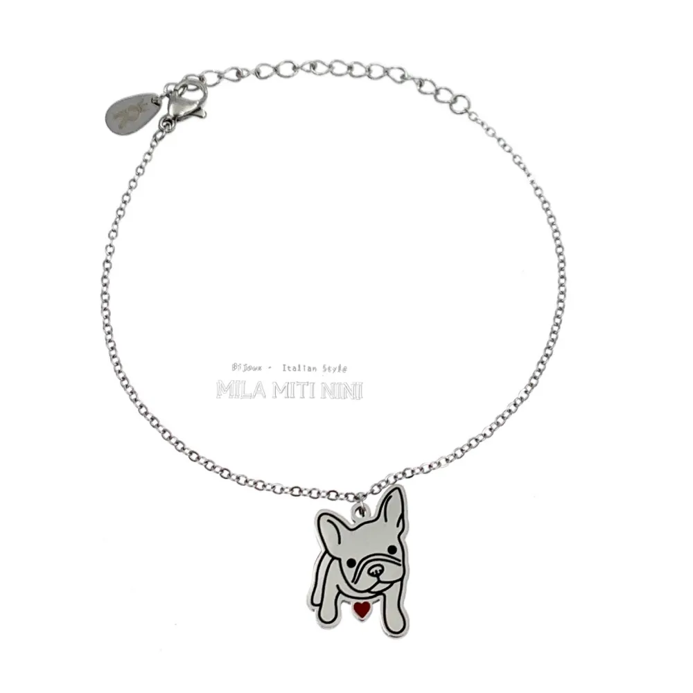 Cane Pulldog-Bracciale in Acciaio con Chiusura - BAC413-1325