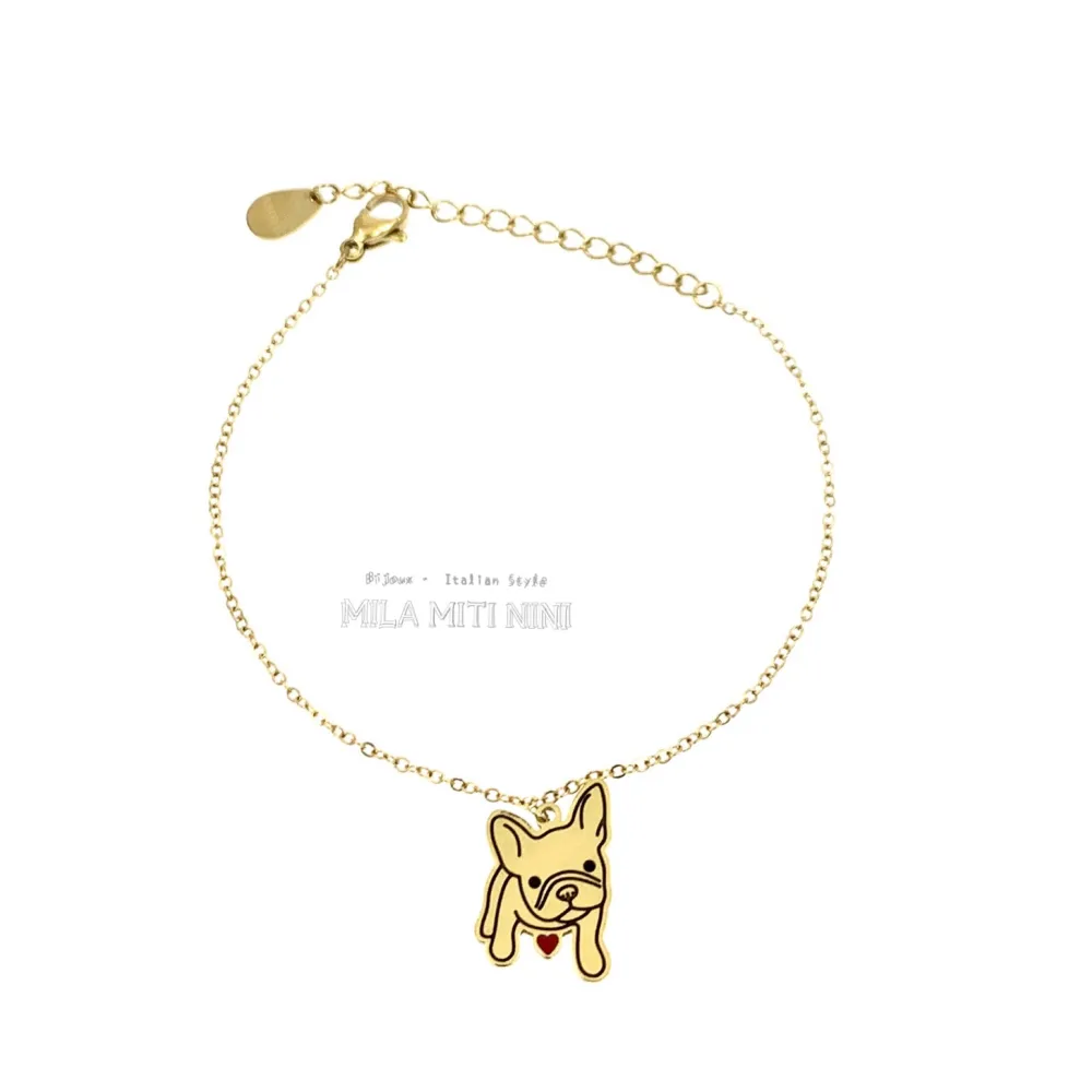 Cane Pulldog-Bracciale in Acciaio con Chiusura - BAC413-1325