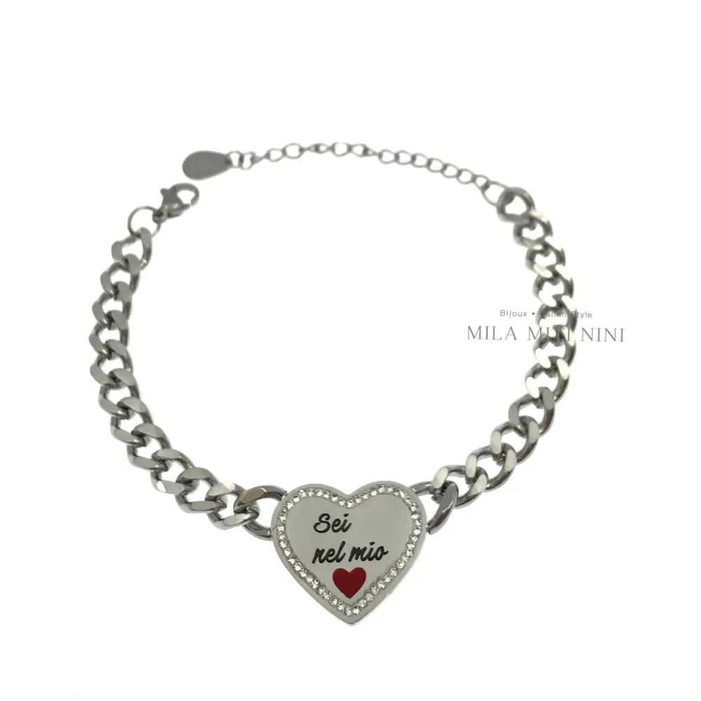 Sei nel mio Cuore-Bracciale in Acciaio con Chiusura - BAC413-1377