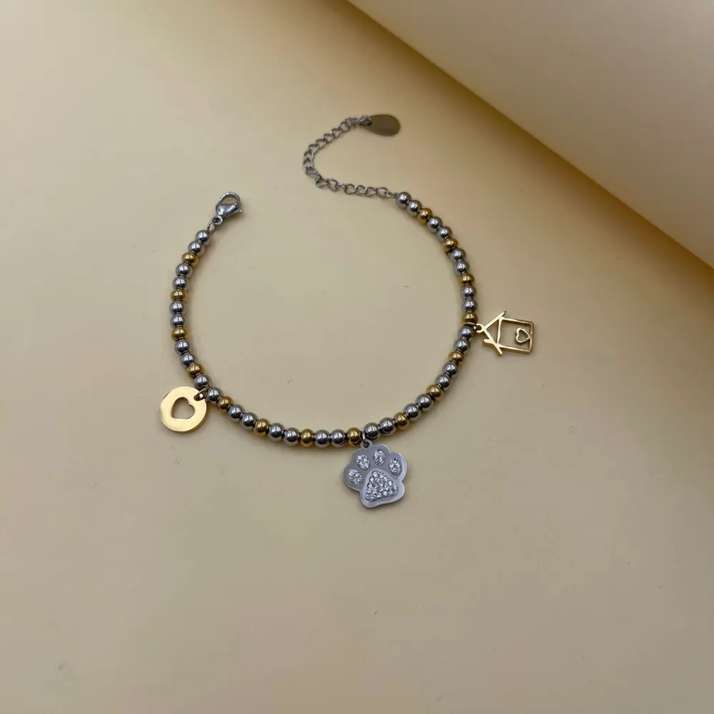 Zampa Casa-Bracciale in Acciaio con Chiusura - BAC-413-1442