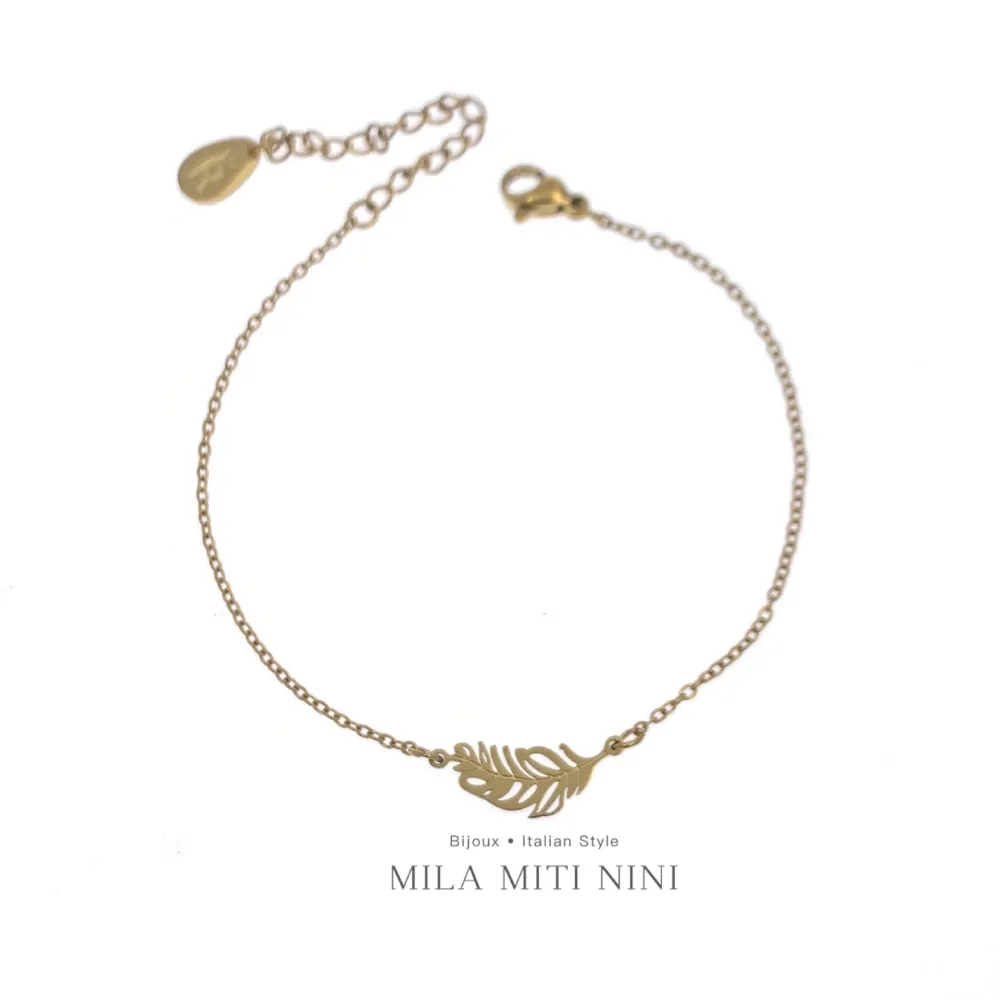 Piuma -Bracciale in Acciaio con Chiusura - BAC-413-1570