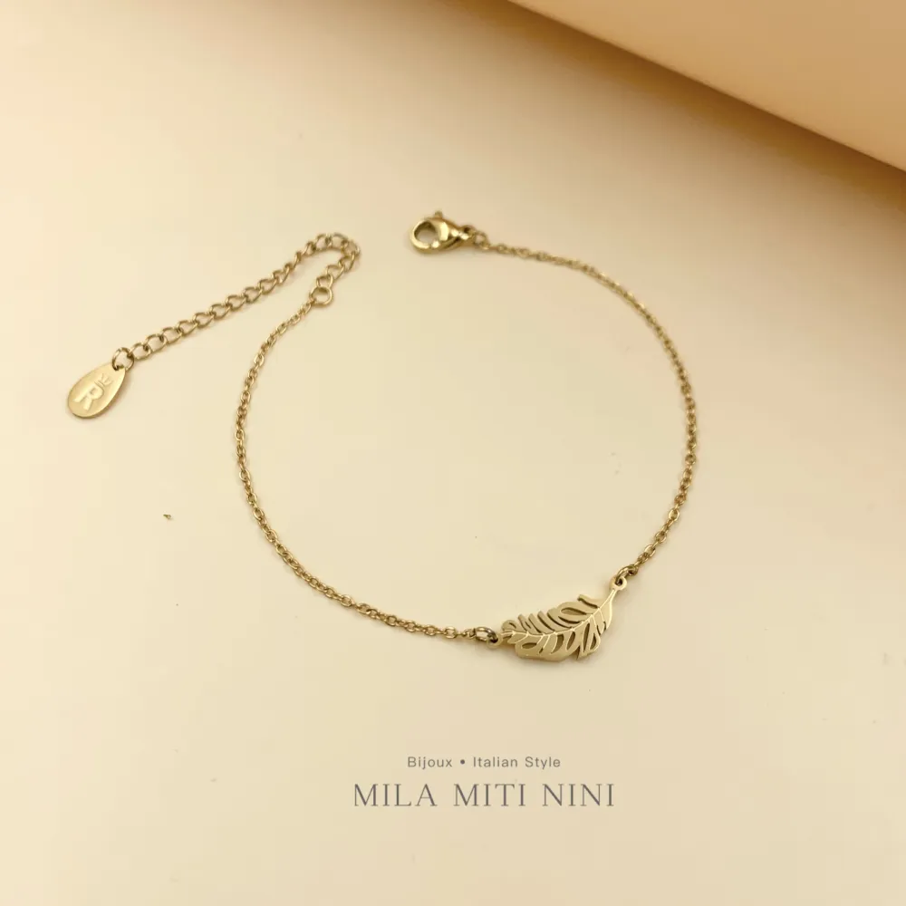 Piuma -Bracciale in Acciaio con Chiusura - BAC-413-1570