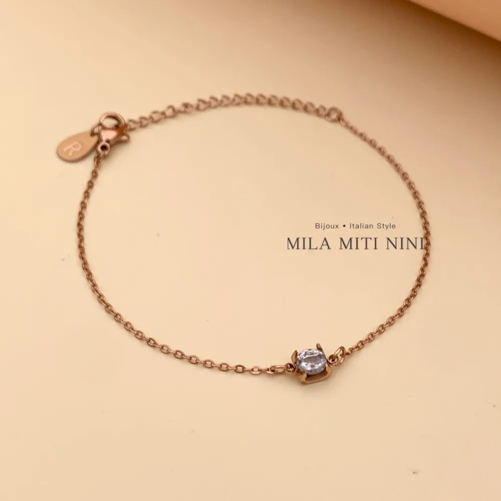 Punto Luce 5mm a 4 Griffe-Bracciale in Acciaio con Chiusura - BAC-413-1722