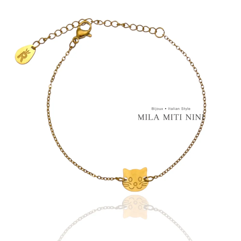 Gatto-Bracciale in Acciaio con Chiusura - BAC-413-1762A