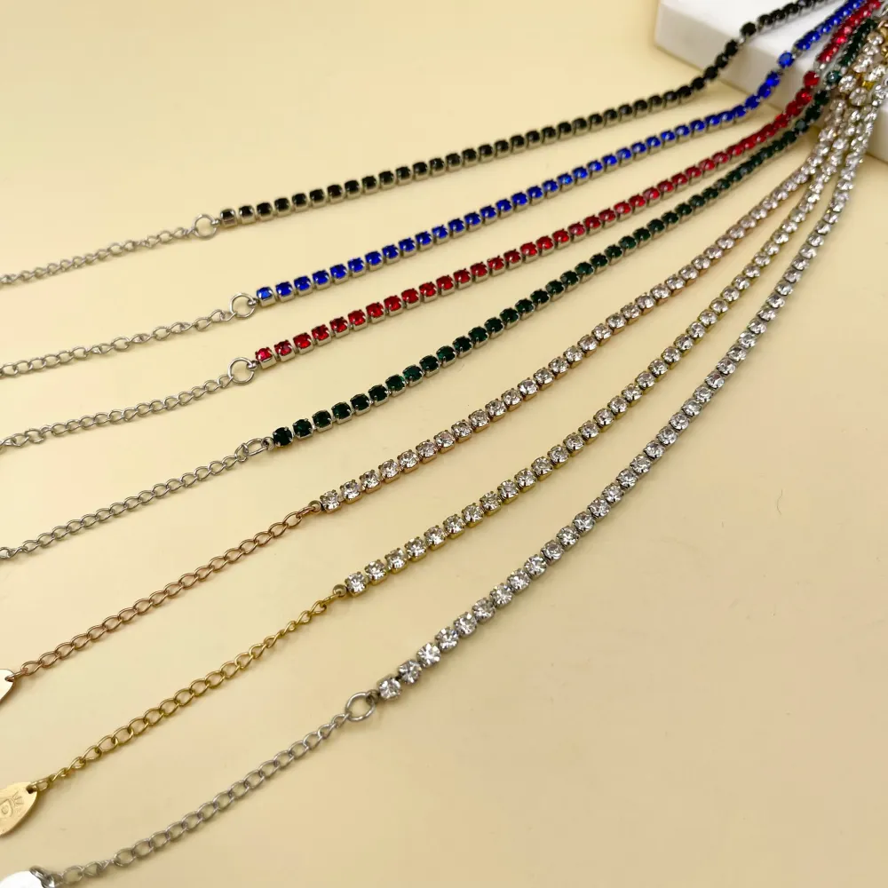Tennis 3mm-Bracciale in Acciaio con Chiusura - BAC-413-200
