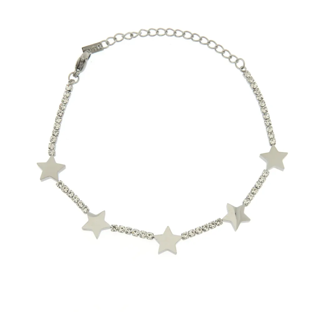 BAC6791-Tennis Stella-Bracciale con Chiusura in Acciaio - BAC413-2045