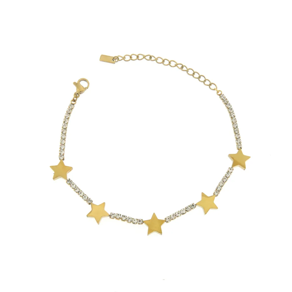 BAC6791-Tennis Stella-Bracciale con Chiusura in Acciaio - BAC413-2045