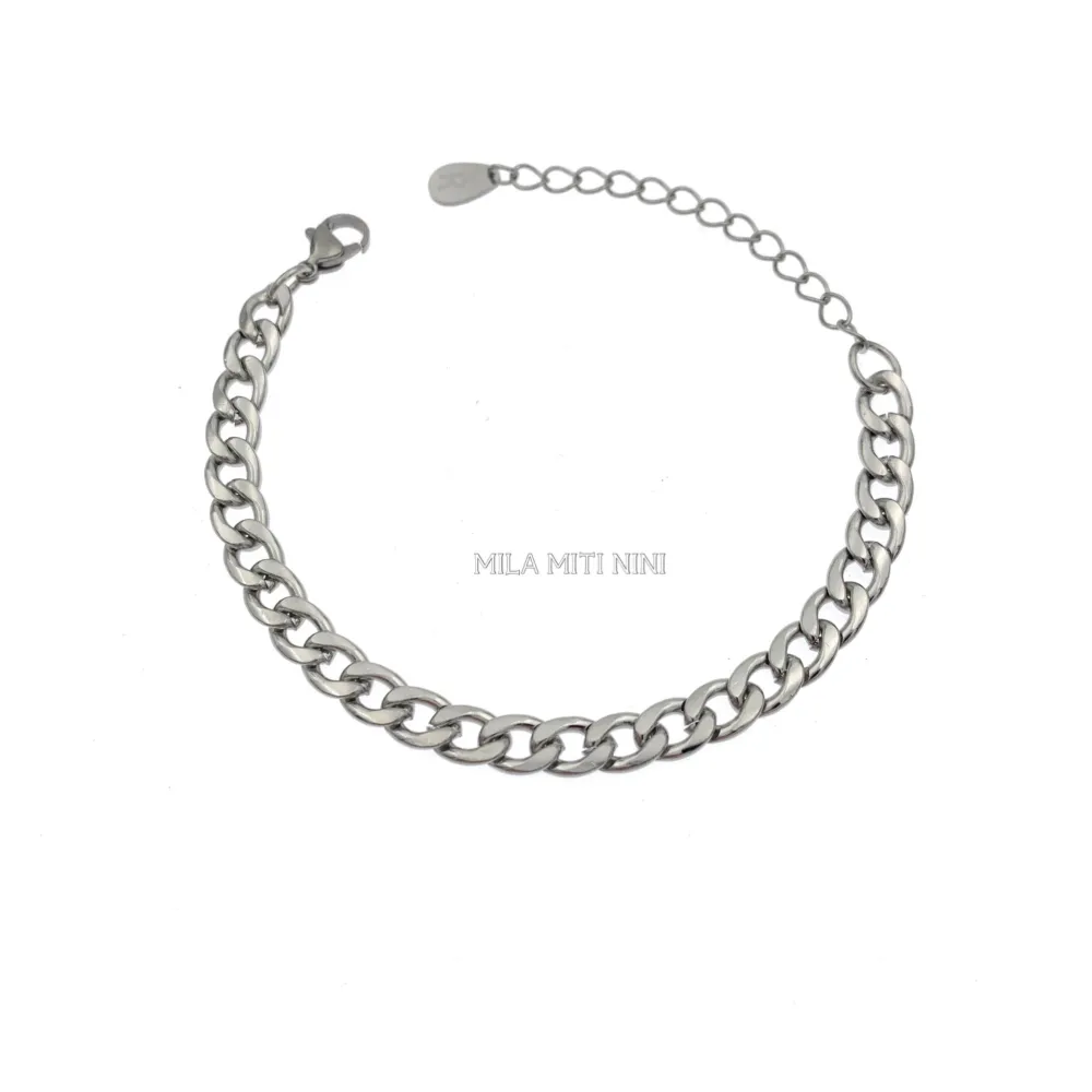 BAC413-2412-Catena 6mm-Bracciale in Acciaio - BAC413-2412 A