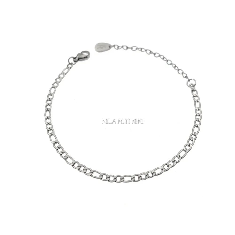 BAC413-2414-Catena 3mm-Bracciale in Acciaio - BAC413-2414