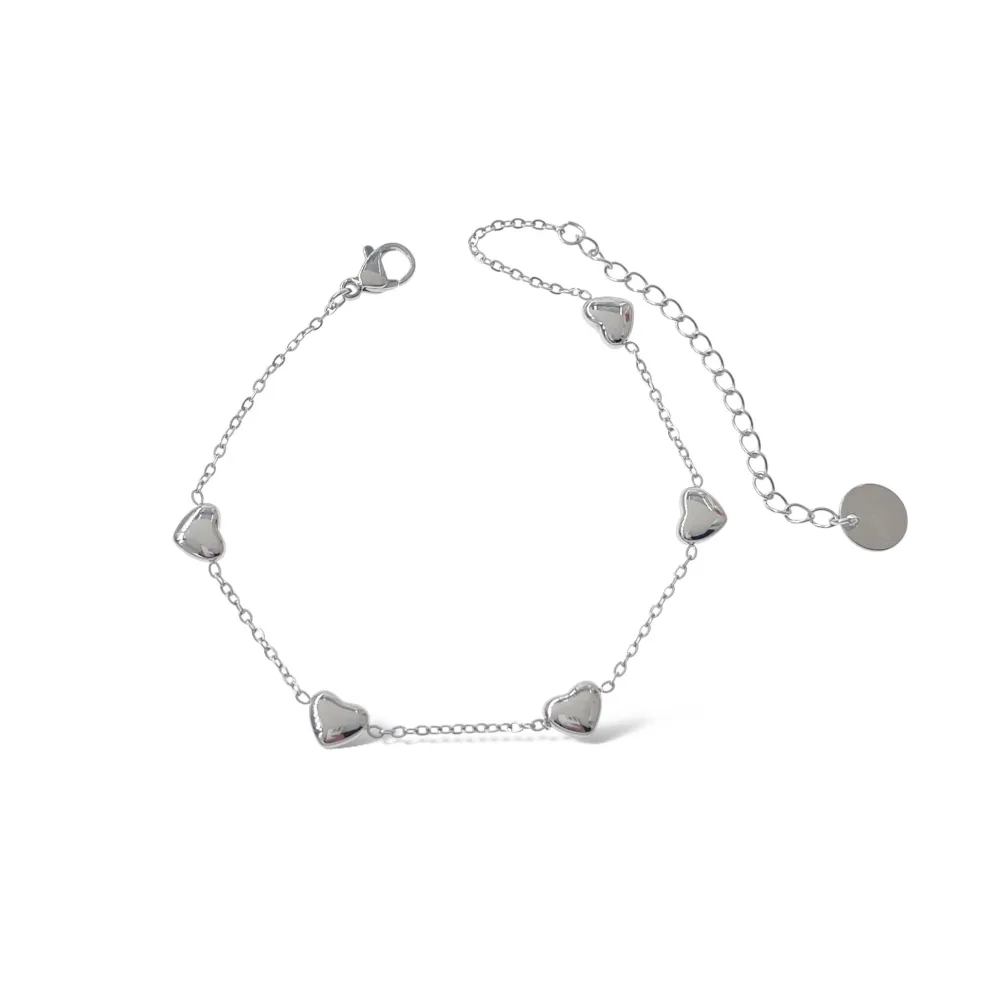 Cuore Bombato-Bracciale in Acciaio - BAC-413-3147