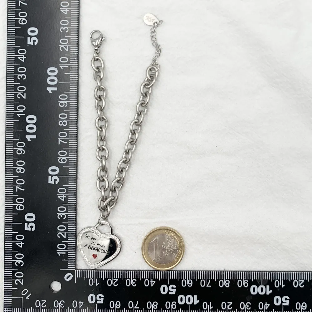 Grazie di Cuore-Bracciale in Acciaio con Chiusura - BAC-413-404 Grazie