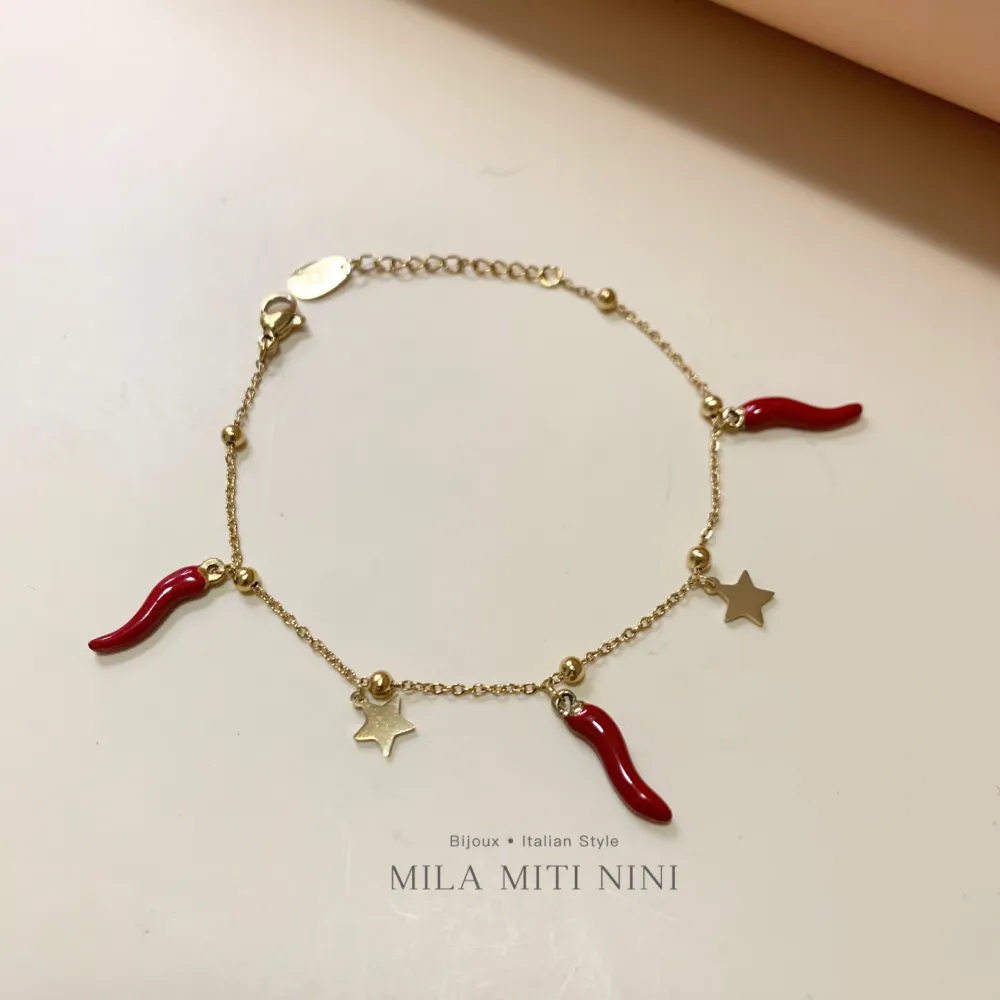 Cornino Stella-Bracciale in Acciaio con Chiusura - BAC-413-852