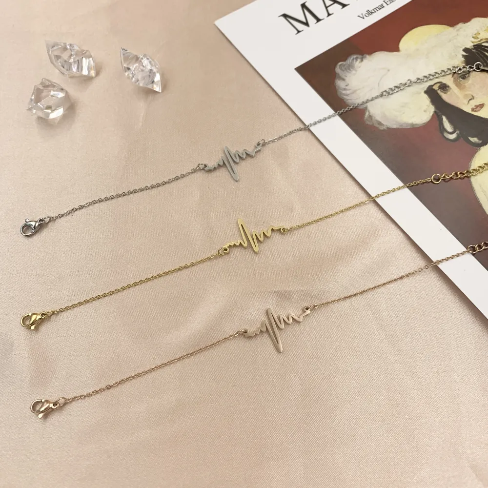 BAC6782-Battito Cuore-Bracciale con Chiusura in Acciaio - BAC6782-Battito Cuore-Bracciale con Chiusura in Acciaio