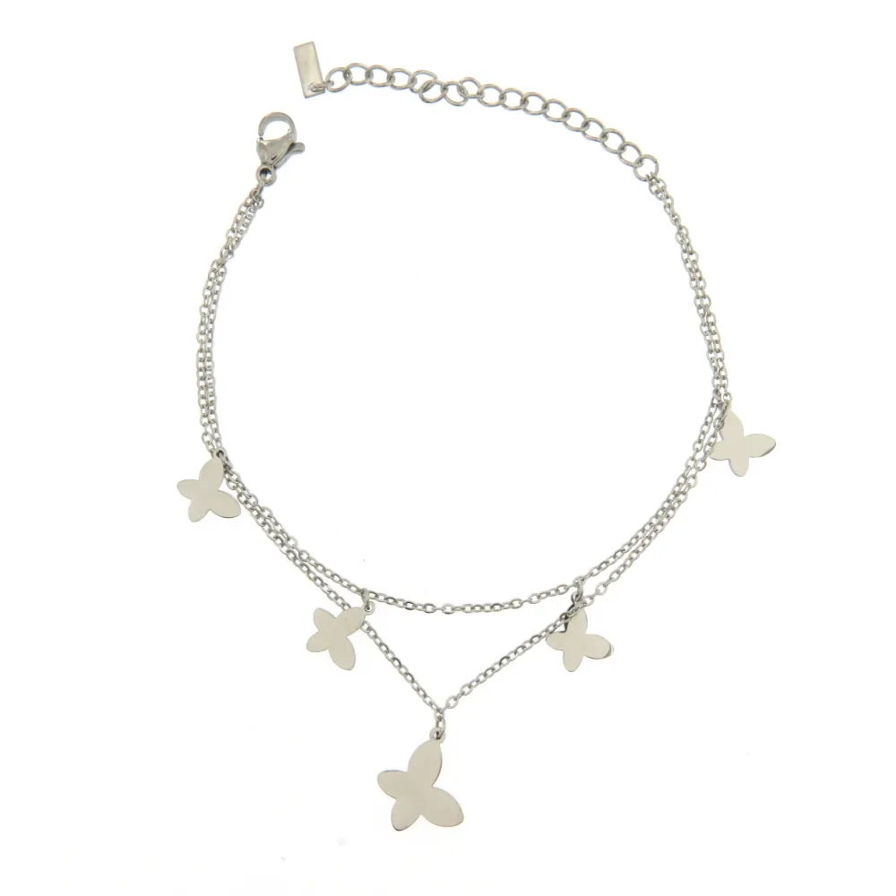 BAC6788-Farfalla-Bracciale con Chiusura in Acciaio - BAC6788-Farfalla-Bracciale con Chiusura in Acciaio