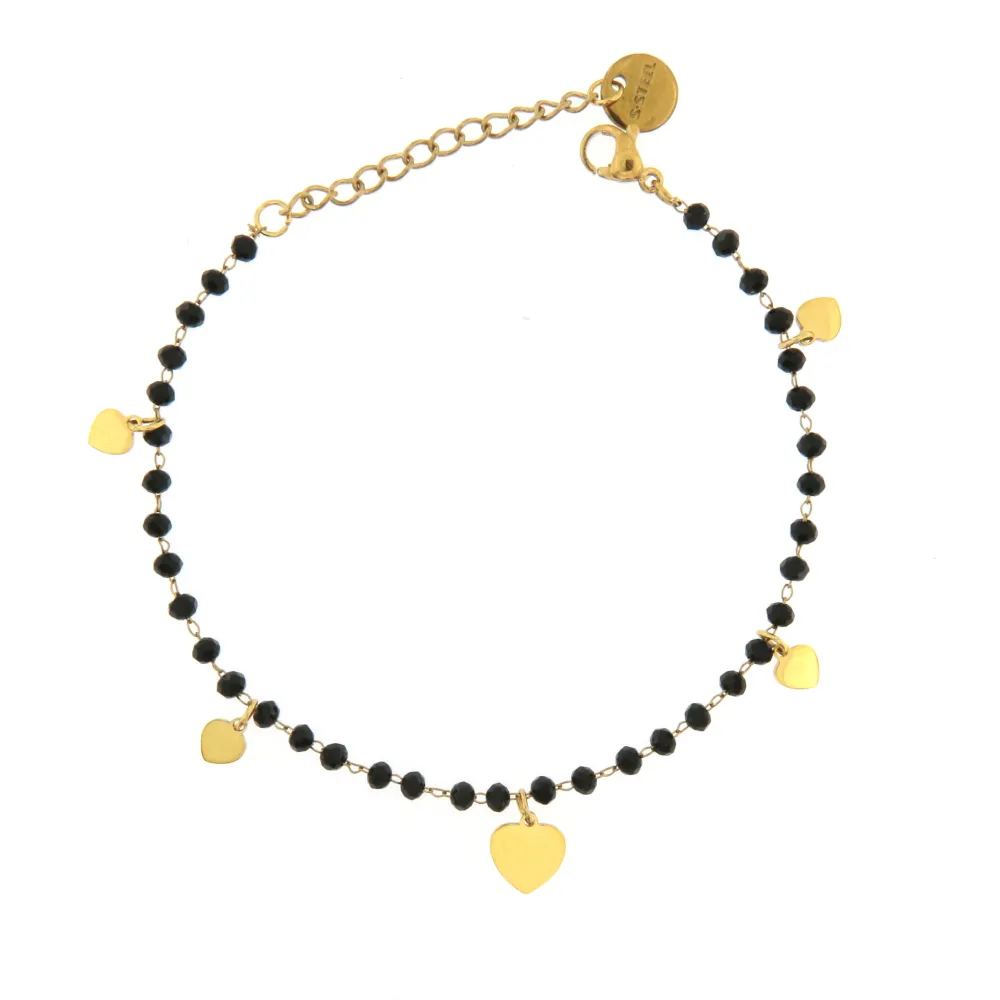 BAC6792-Rosario Cuore-Bracciale con Chiusura in Acciaio - BAC6792-Rosario Cuore-Bracciale con Chiusura in Acciaio