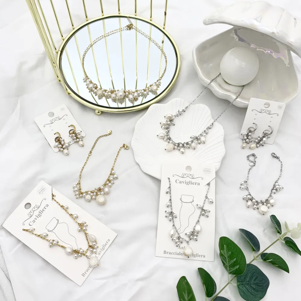 Perline Pendente-Bracciale in Acciaio - BAC-735-12