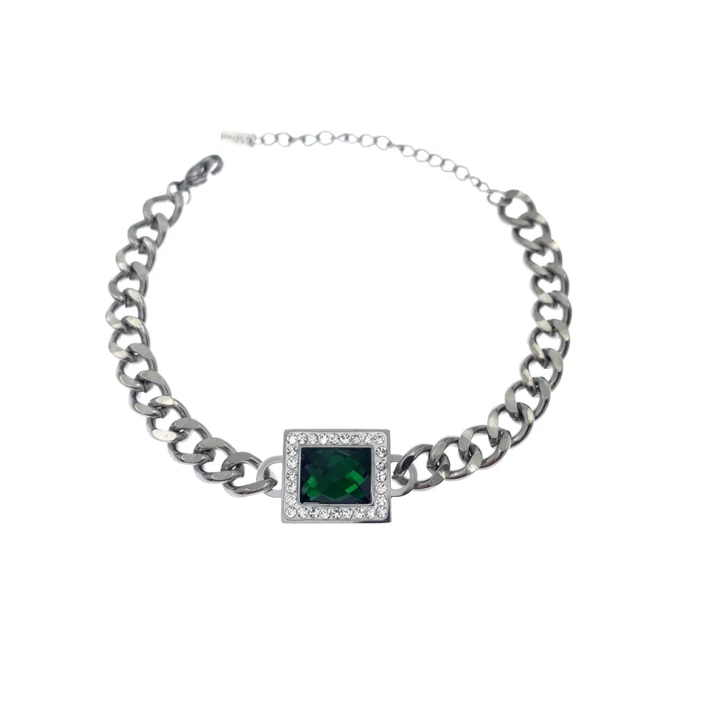 BAC7467-Groumette Rettangolo -Bracciale in Acciaio - BAC7467-Groumette Rettangolo -Bracciale in Acciaio