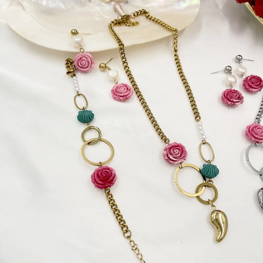 Fiore Conchiglia-Bracciale in Acciaio - BAC-765-08