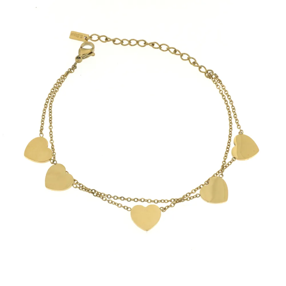 BAC-Cuore 5400 - Bracciale Doppio Filo in Acciaio - BAC-Cuore 5400 - Bracciale Doppio Filo in Acciaio