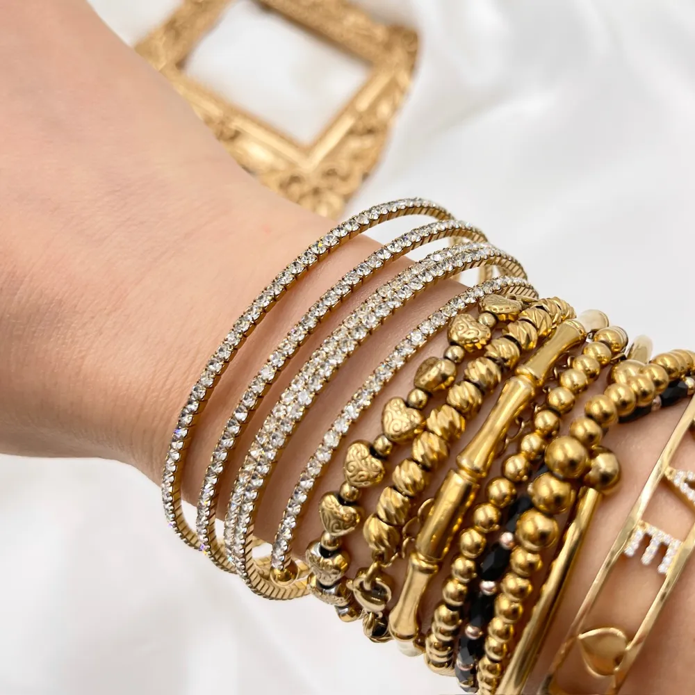 Tennis-Bracciale Rigido in Acciaio - BAR-103-AA3372B