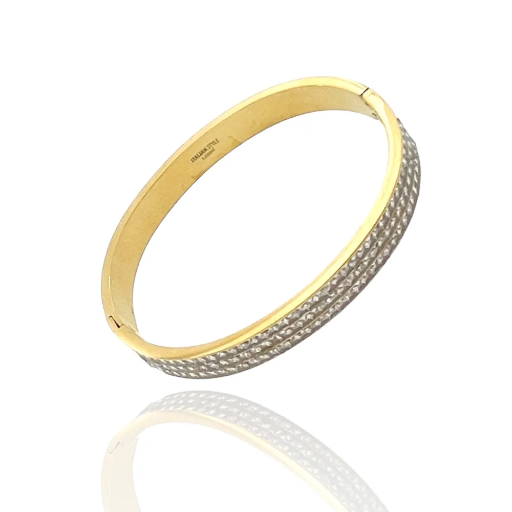 Tennis Tre Fili -Bracciale Rigido in Acciaio - BAR-413-2943