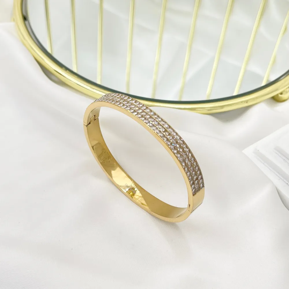 Tennis Tre Fili -Bracciale Rigido in Acciaio - BAR-413-2943