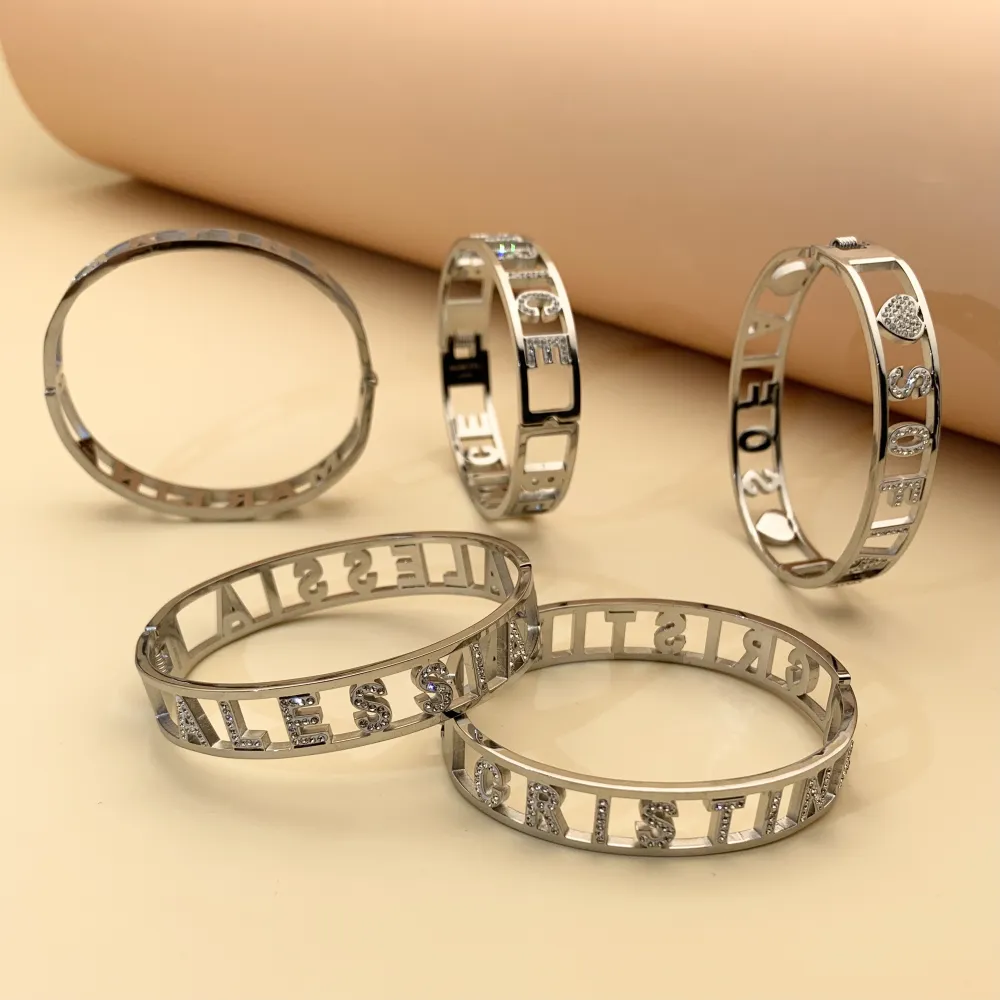 NOME-Bracciale Rigido in Acciaio - BAR413-67