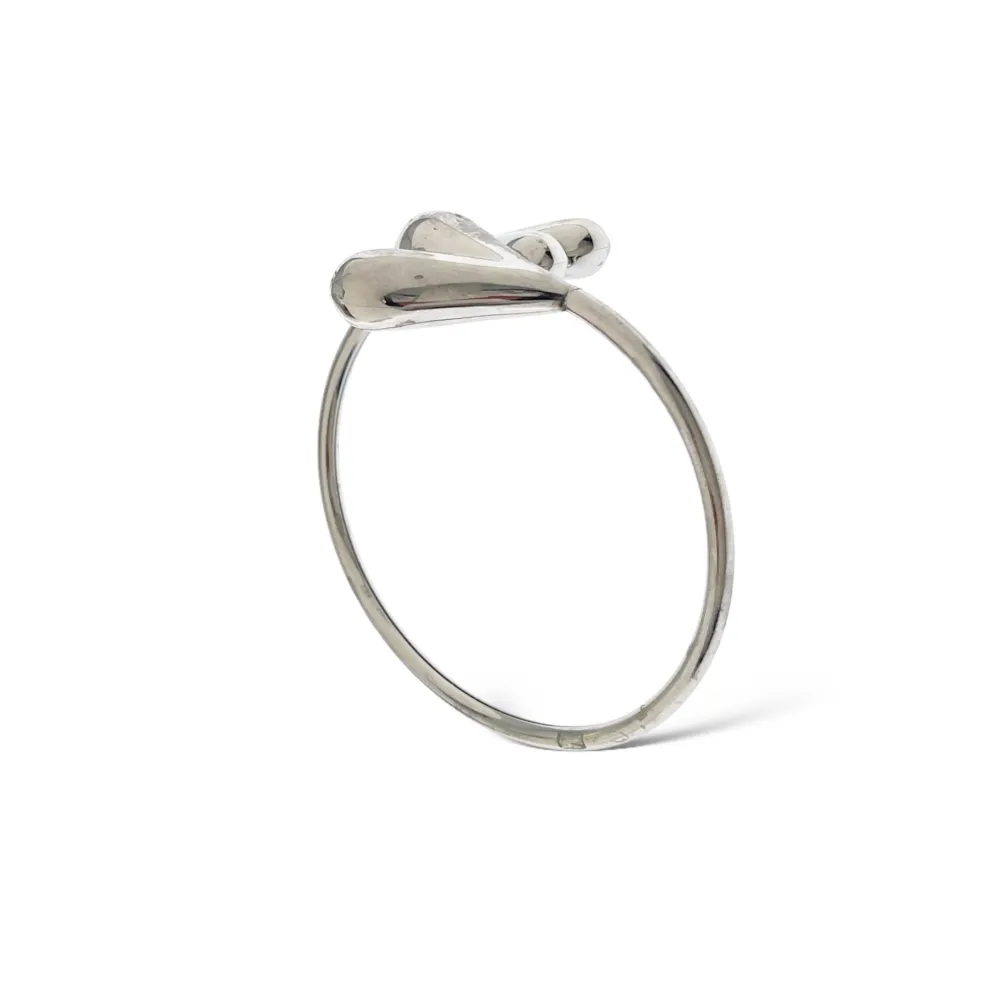 Doppio Cuore  -Bracciale Rigido in Acciaio - BAR-413-7277