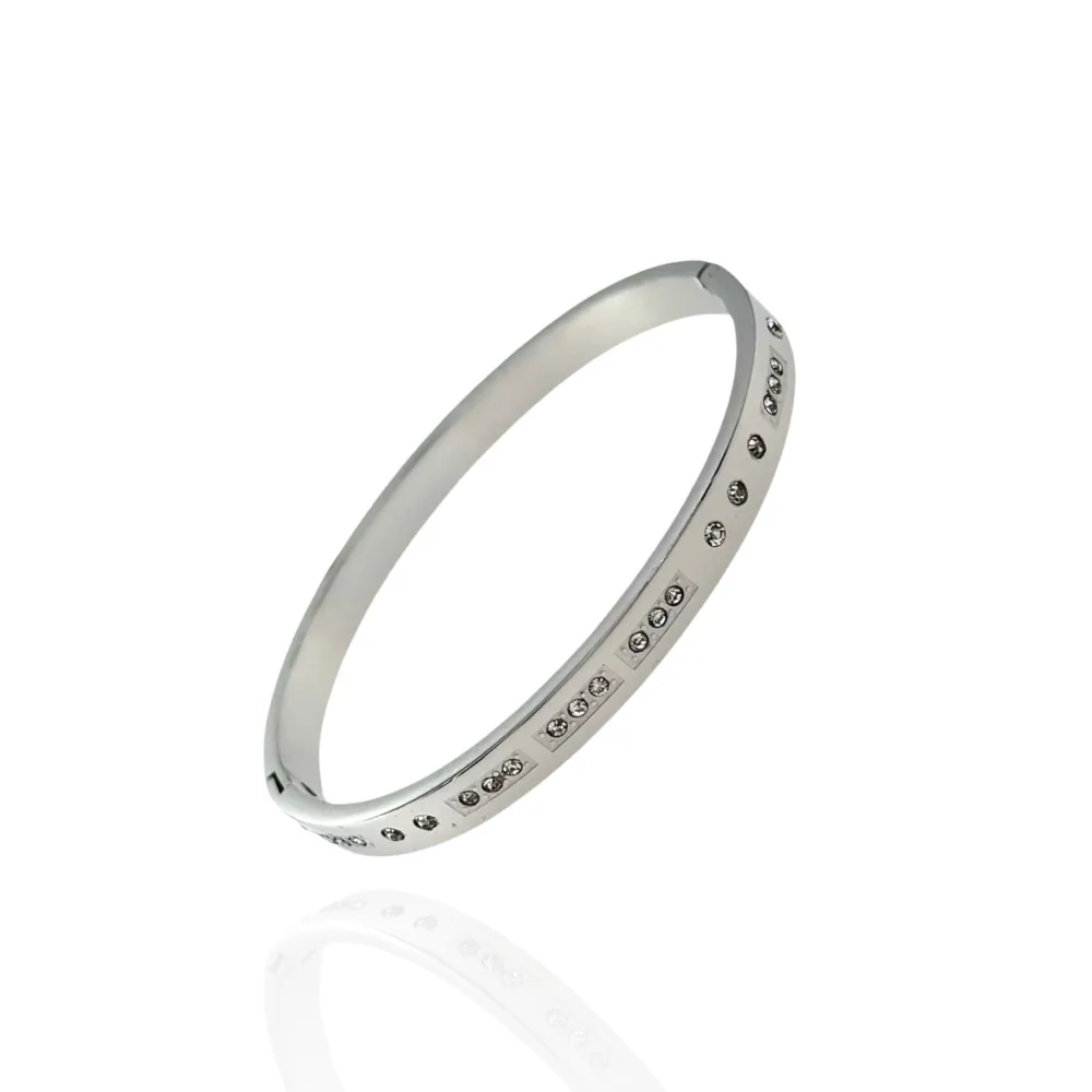 Tennis Punto Luce-Bracciale Rigido in Acciaio - BAR-413-914