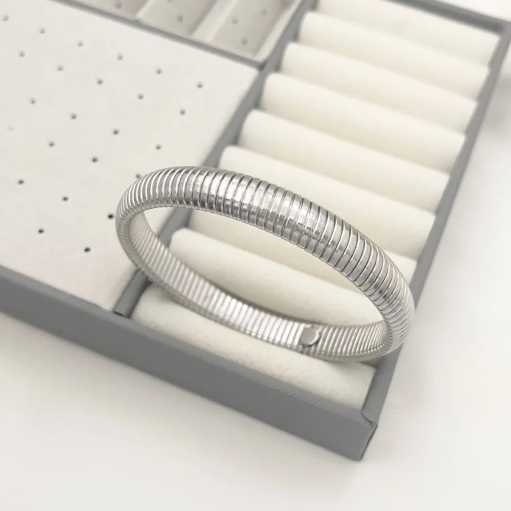 Semplice-Bracciale Rigido in Acciaio - BAR-732-67