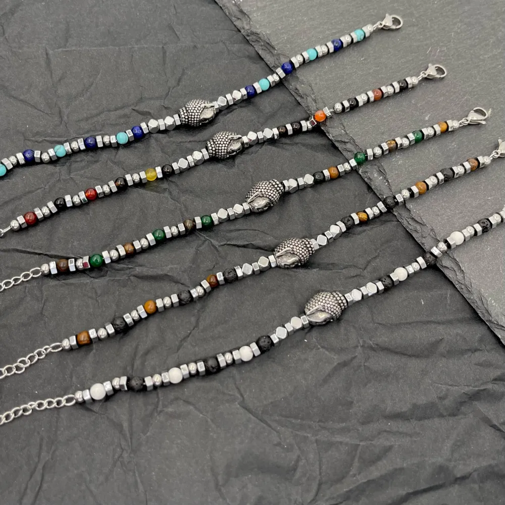 Buddha-Bracciale in Acciaio con Chiusura - BAU-600-274 4mm