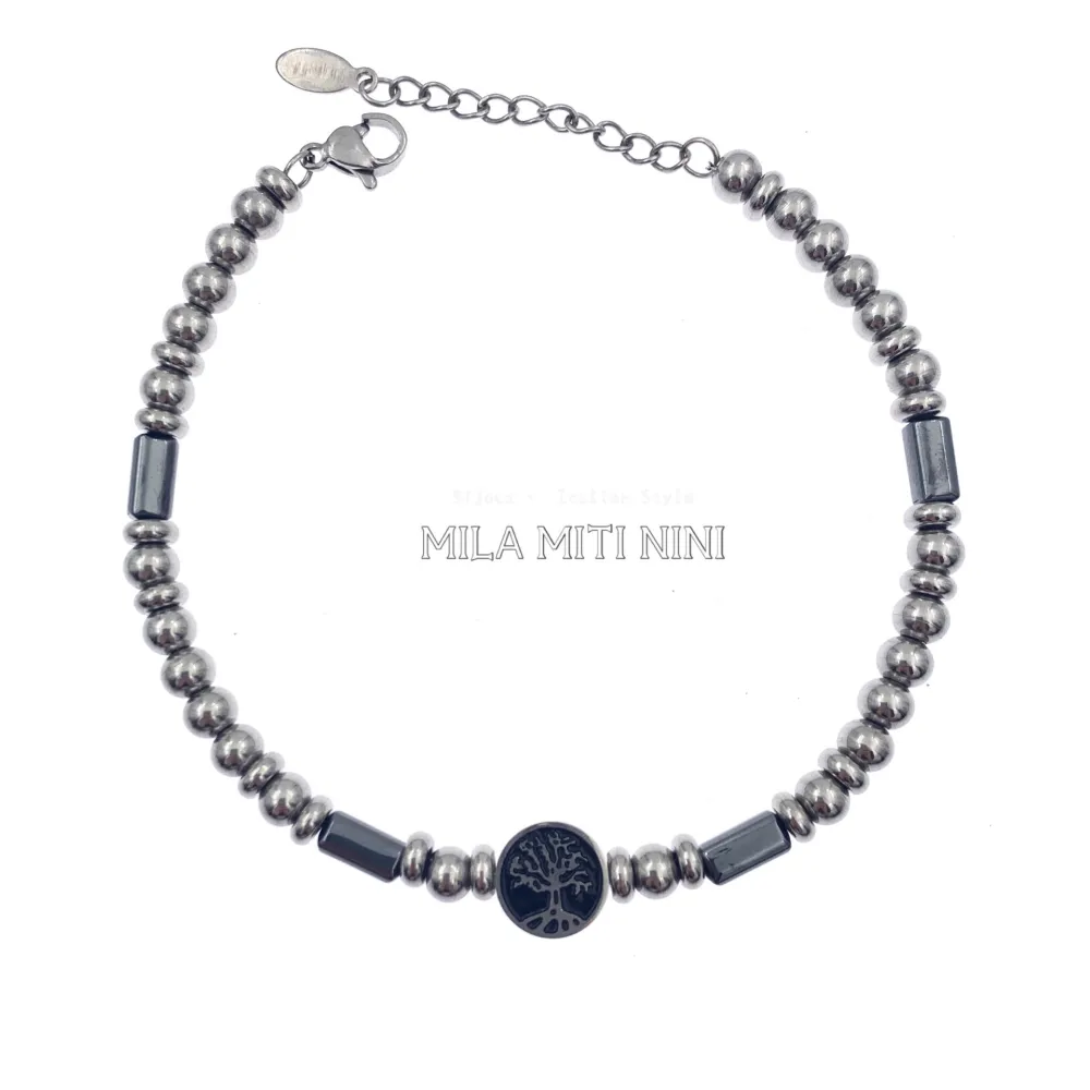 BAU600-A68-Albero della Vita-Bracciale Unisex in Acciaio - BAU600-A68-Albero della Vita-Bracciale Unisex in Acciaio