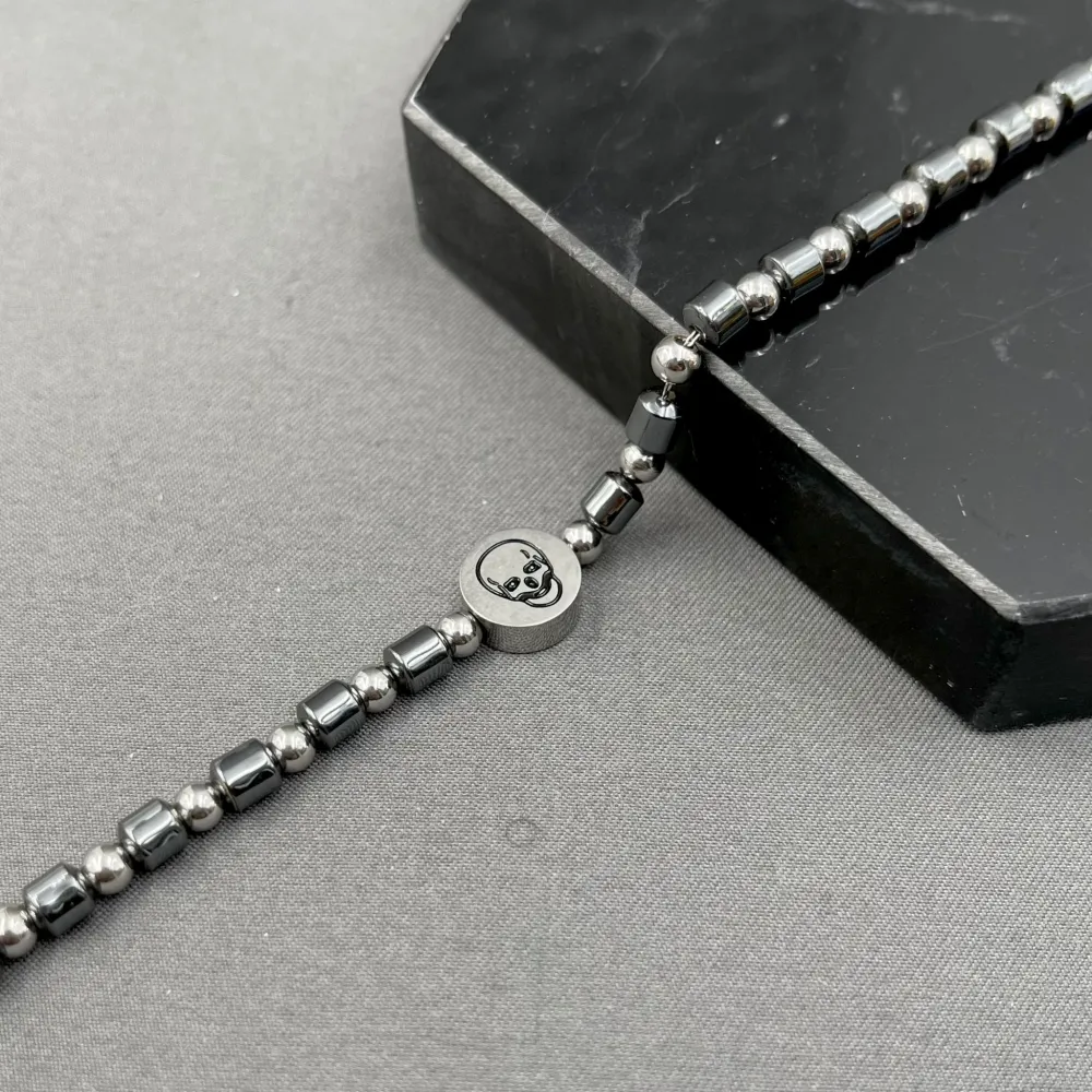 Teschio-Bracciale in Acciaio da Uomo - BAU-600-B111S