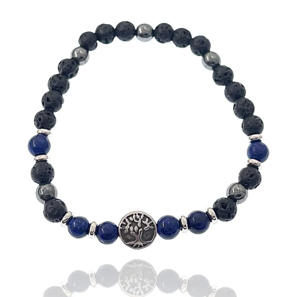 Albero della Vita-Bracciale Elastico in Acciaio da Uomo - BAU-600-H273