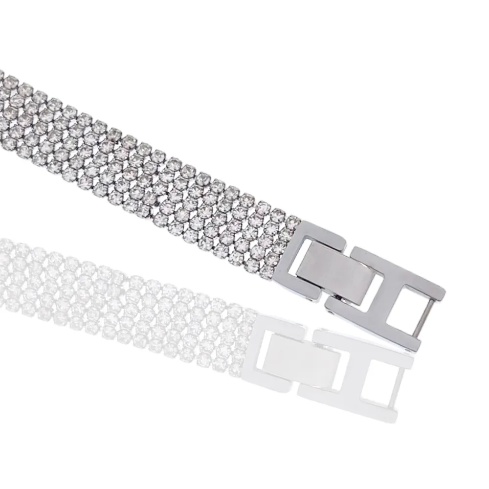 Tennis 2mm Cinque Fili-Bracciale con Cubic Zirconia - BMZ-103-AA2660B 2mm Cinque Fili