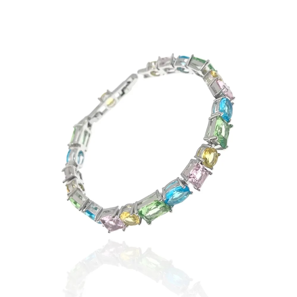 Tennis con Forme-Bracciale in Ottone e Zirconia - BMZ-103-AA741B