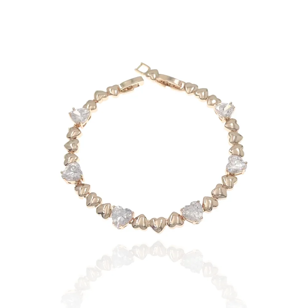 Cuore Zirconia con Cuoricini-Bracciale Con Cubic Zirconia - BMZ-109-195