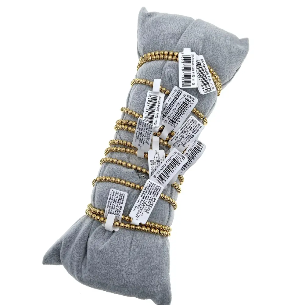 Soggetti Mix - 12 Pz Bracciali in Acciaio con Moschettone - BPA-103-AA101B-ORO