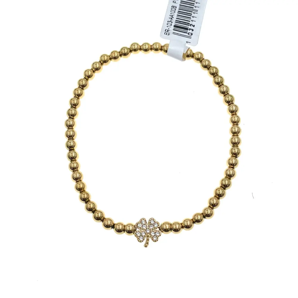 Soggetti Mix - 12 Pz Bracciali in Acciaio con Moschettone - BPA-103-AA101B-ORO