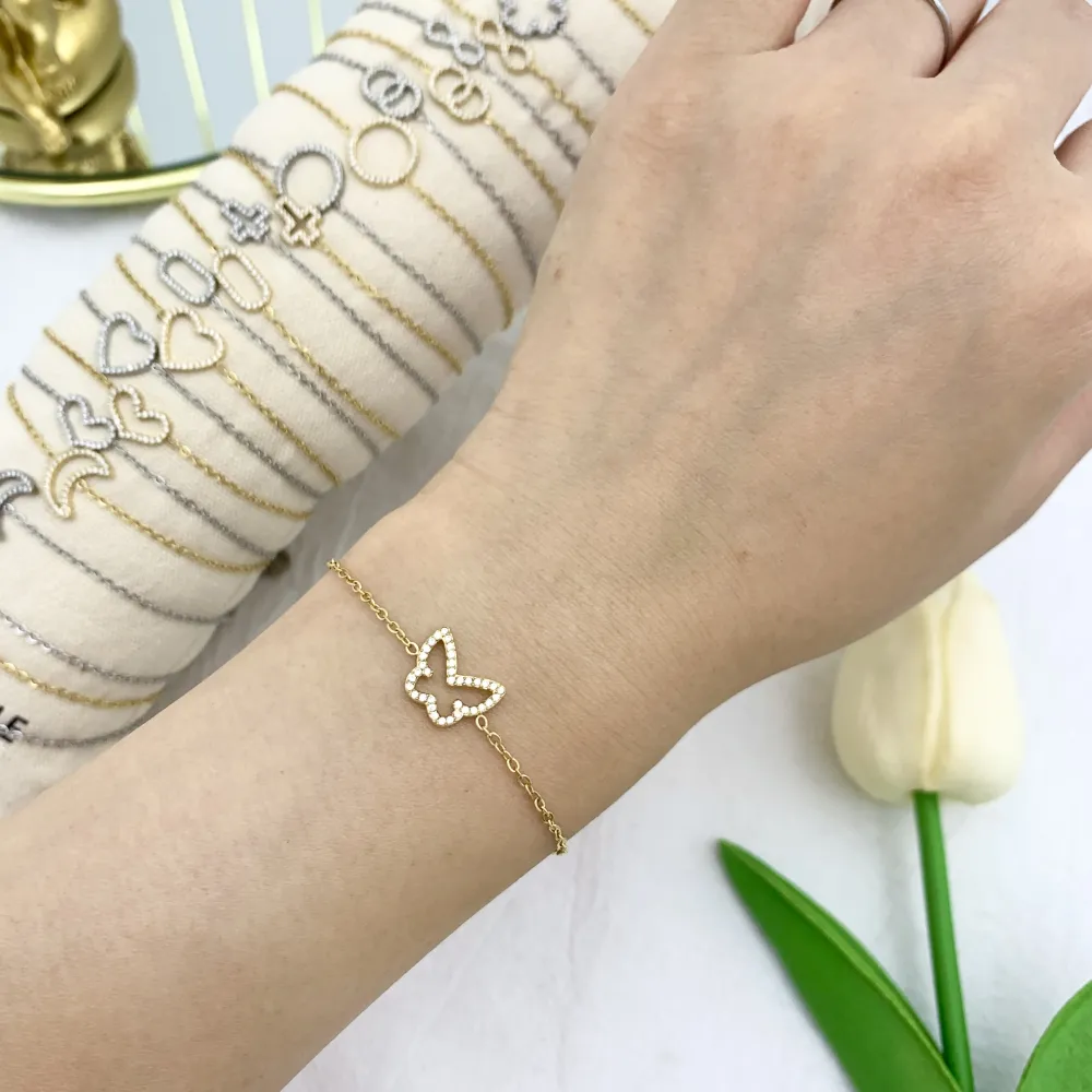 Soggetti Mix con Zirconia-24pz Bracciali in Acciaio con Chiusur - BPA-103-AA2819-2841B