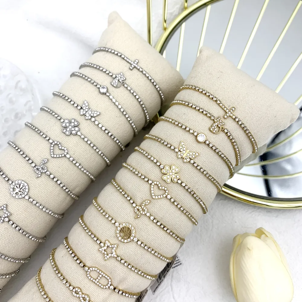 Tennis con Soggetti Mix-12Pz Bracciali in Acciaio - BPA-103-AA708-719B