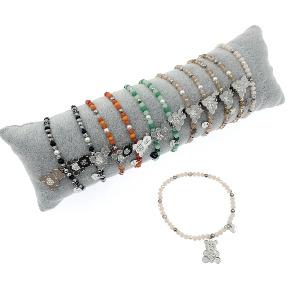 12Pz Bracciali Elastici in Acciaio+Cuscino in Omaggio - BPA104-31