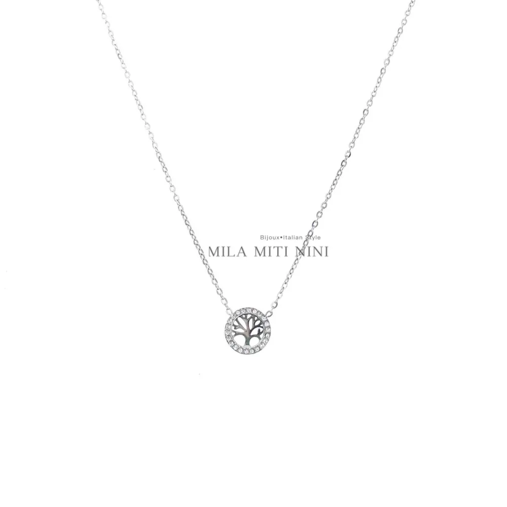 Albero della Vita-Collana Corta in Acciaio - CAC103-AA12