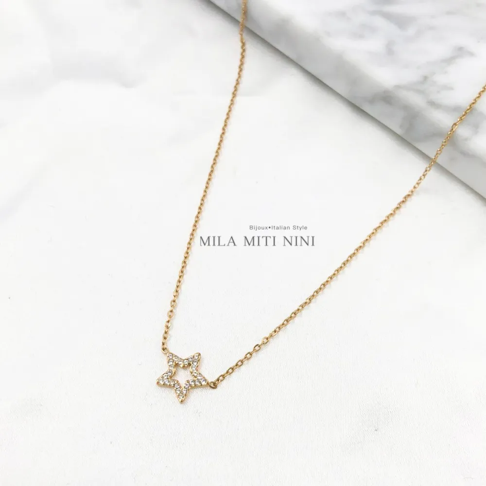 Stella Vuota-Collana Corta in Acciaio - CAC103-AA13